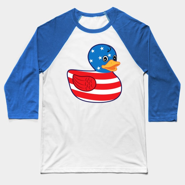 American Rubber Ducky USA Baseball T-Shirt by PenguinCornerStore